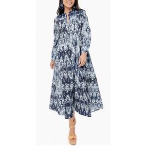Tuckernuck Ro's Garden Tyla Rio Ikat Maxi Dress Sz Extra Large EUC